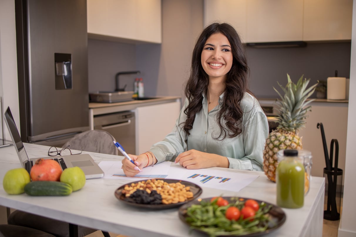 Female Nutritionist Preparing Healthy Meals